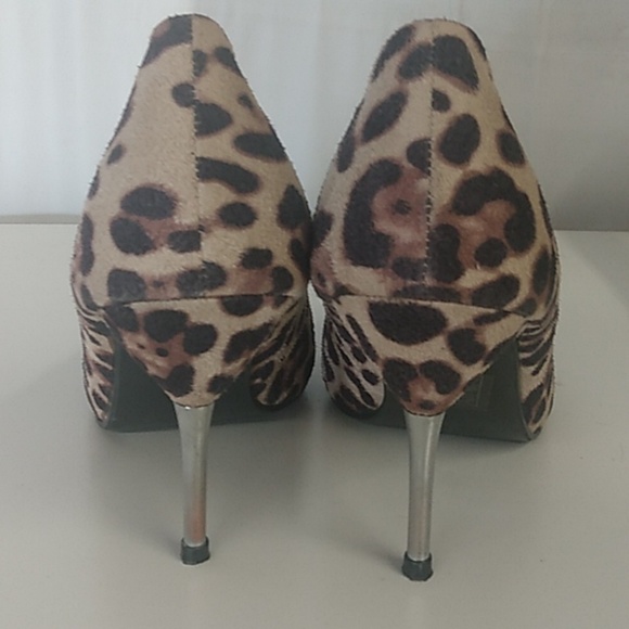 Suzyshier Leppard Women's 4" heels size 10 Brown and Black - Picture 3 of 10